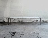 Industrial Salvaged Steel and Marble Coffee Table - whOreHaus