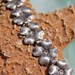Circa 1950s Beau Sterling Silver Dogwood Flower Link Bracelet - Length 7 1/4"