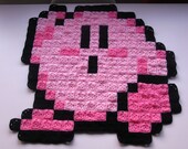 Walking Kirby 8-bit Crochet Blanket