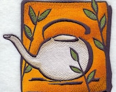 Tea of Tranquility - Embroidered Decorative Kitchen Linen Towel or Absorbent Flour Sack Towel