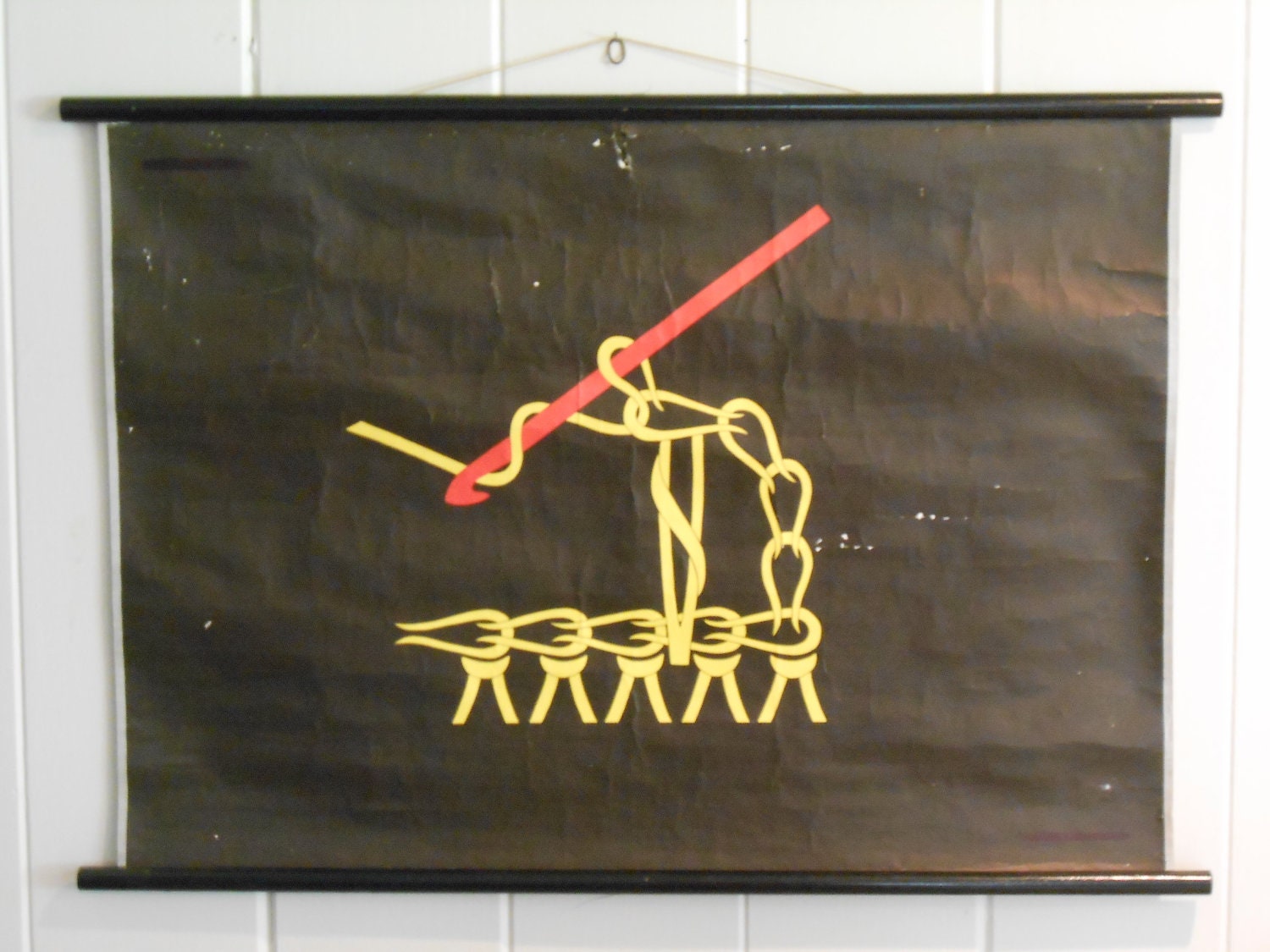Set of 3 Vintage Original Crochet School Charts