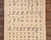Vintage Letter School Chart