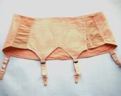 50s Peach Vintage Corset or Girdle with Garters