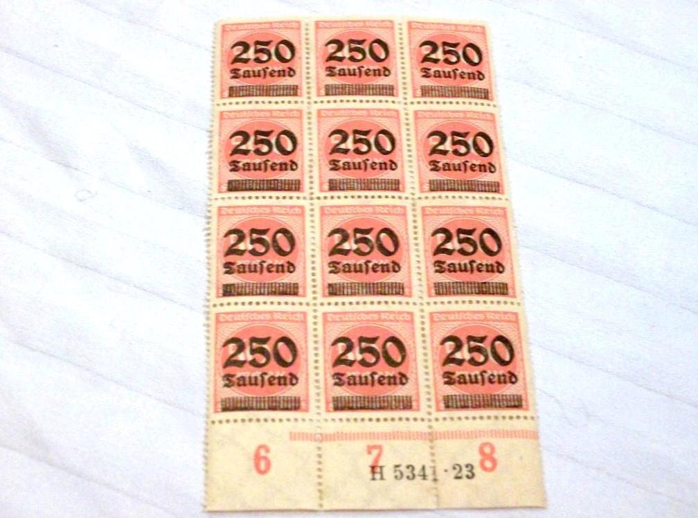 Antique German ww1 era 1920s stamps mint condition never hinged blocks over prints  lot number 3 deutsches reich