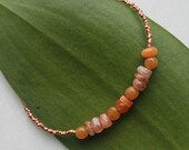 Mothers Day Sunstone Bracelet, Beaded Jewelry, Gold Bracelet, Delicate Bracelet, Handmade Bracelet, Bohemian
