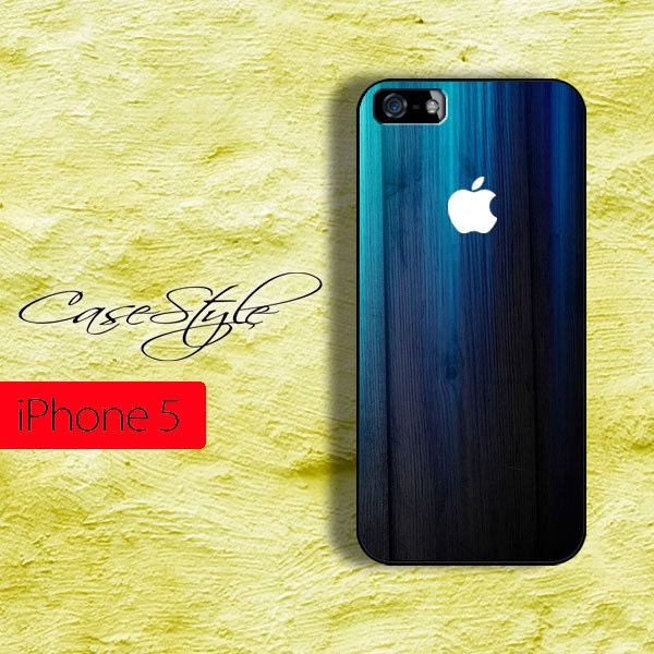 iPhone 5 case, hard case for iPhone 5, Blue Wood design. available in Black or white .Includes a screen protector for free