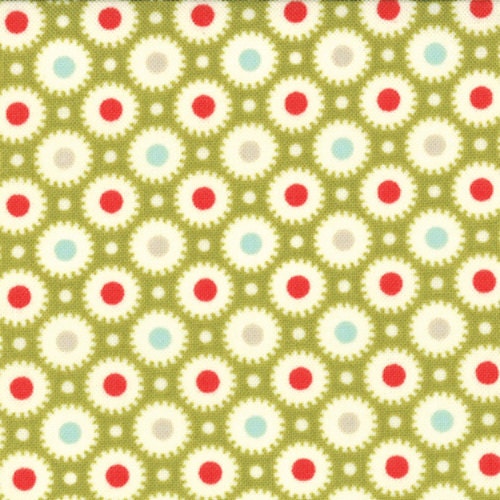 SALE - FLANNEL - Marmalade Fabric Collection - Bonnie & Camille for Moda - Dot in Leaf - Half Yard