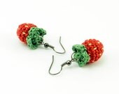 Amigurumi Strawberry French Hook Earrings