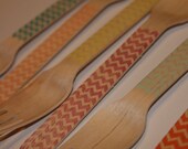 20 Chevron Print Spoons or forks