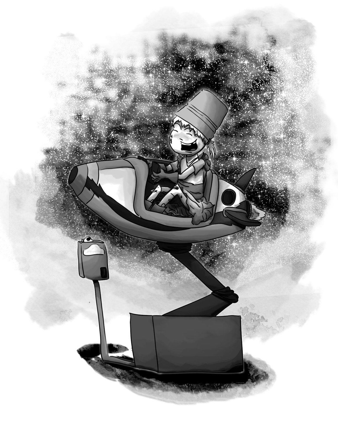 Rocket Rider Print