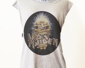 Retro Iron Maiden Metal Rock T-Shirt Tee Tank Top Tunic Vintage Look One Size