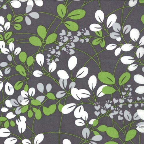 Sprigs in Graphite Grey - 1 yard