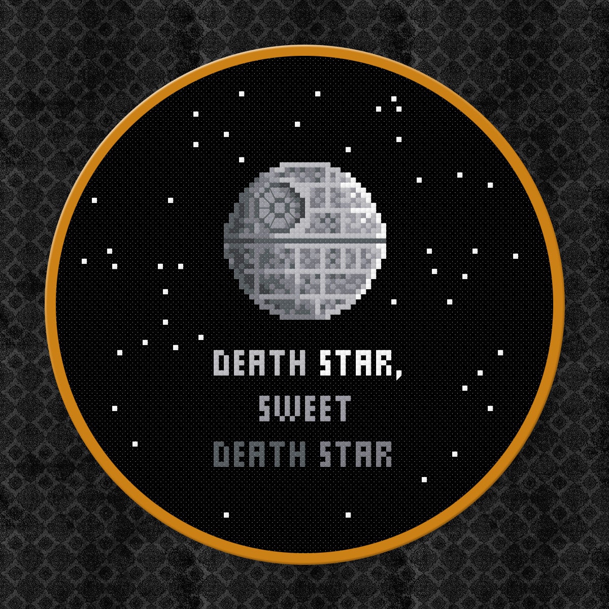 Death Star, Sweet Death Star - Star Wars Cross Stitch PDF Pattern Download