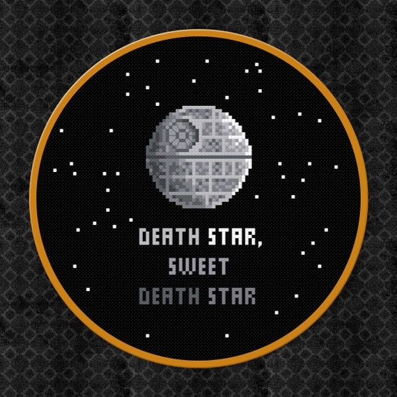 Death Star, Sweet Death Star - Star Wars Cross Stitch PDF Pattern Download