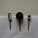 Black Bobby Pins, Flower Bobby Pins, Black Flower Pins, Black and White Bobby Pins