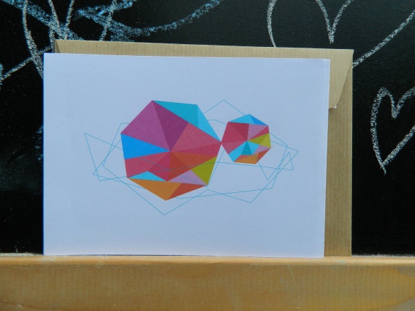 Geometric Pattern Prism Notecards Greeting Cards