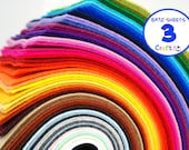 100% Wool Felt Sheets - 3 Sheets of 8" X 12" - You Choose your Colors