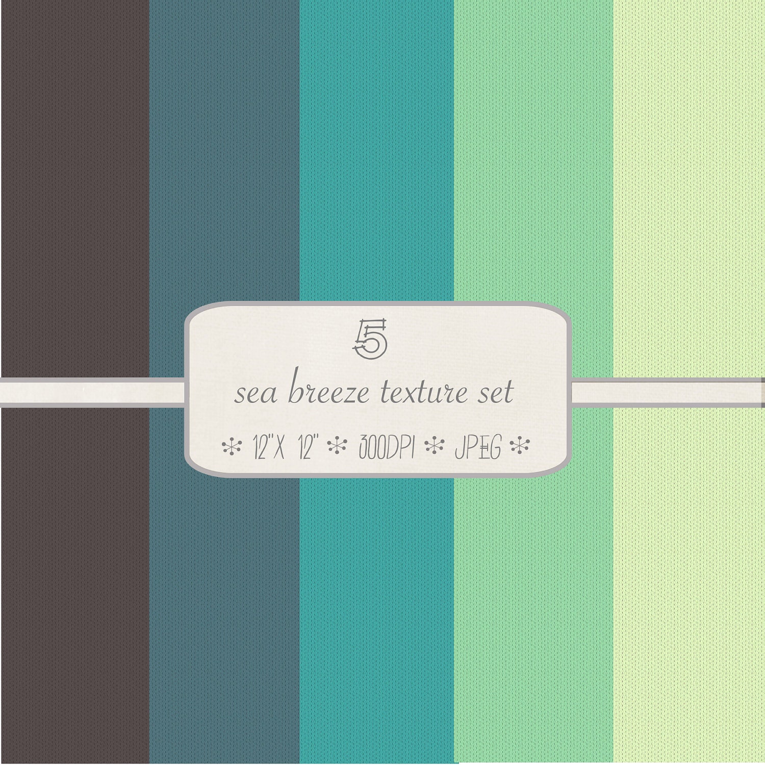Textured Digital Paper Pack // Sea Breeze // 5 pieces // jpeg files // 300 DPI // Instant Download Il_170x135