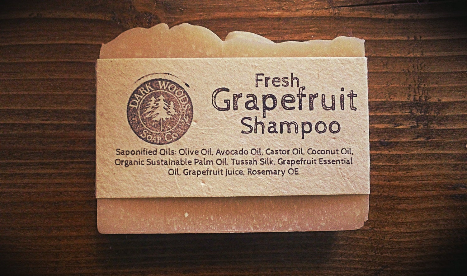 Grapefruit Shampoo Soap- All Natural Shampoo Bar - DarkWoodsSoapCompany