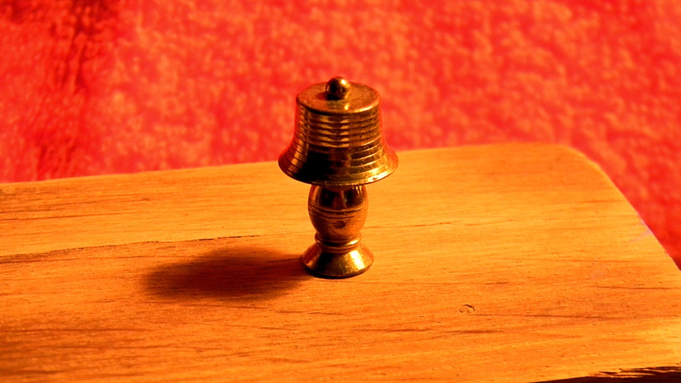 Dollhouse Lamp - Brass Lamp - Doll House Table Lamp  -  Half Scale