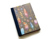 Handbound Feathers Journal - Case Bound Blue Notebook  - Great Mothers Day or Easter Gift