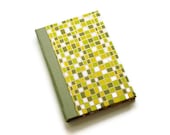 Case Binding Notebook - Handbound Yellow , Emerald Green & Metallic Gold Journal - Great First Anniversary Paper Gift