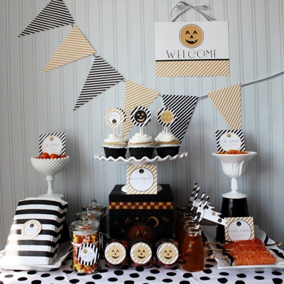 Jack-o-lantern Printable Fancy Labels : Printable Party Designs by The Tiny Tiara Il_570xn