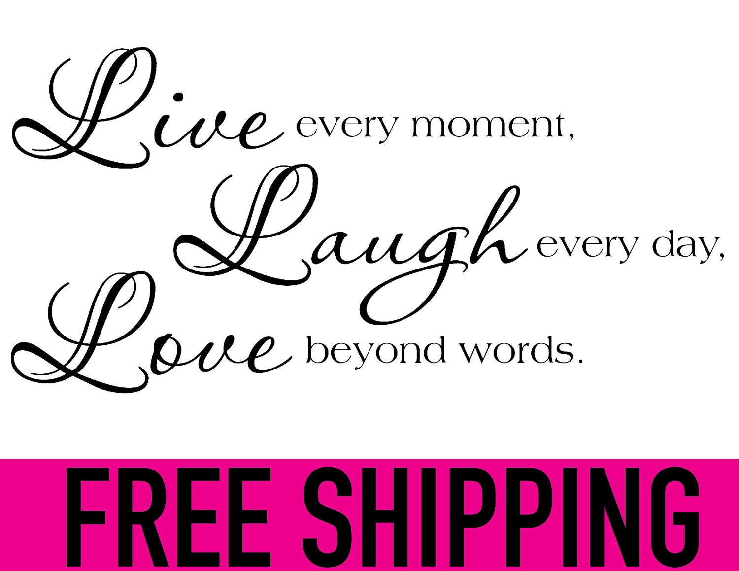 LIVE LAUGH LOVE wall vinyl sticker home decor by KleinsKreations