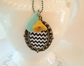 Black & White Chevron Necklace