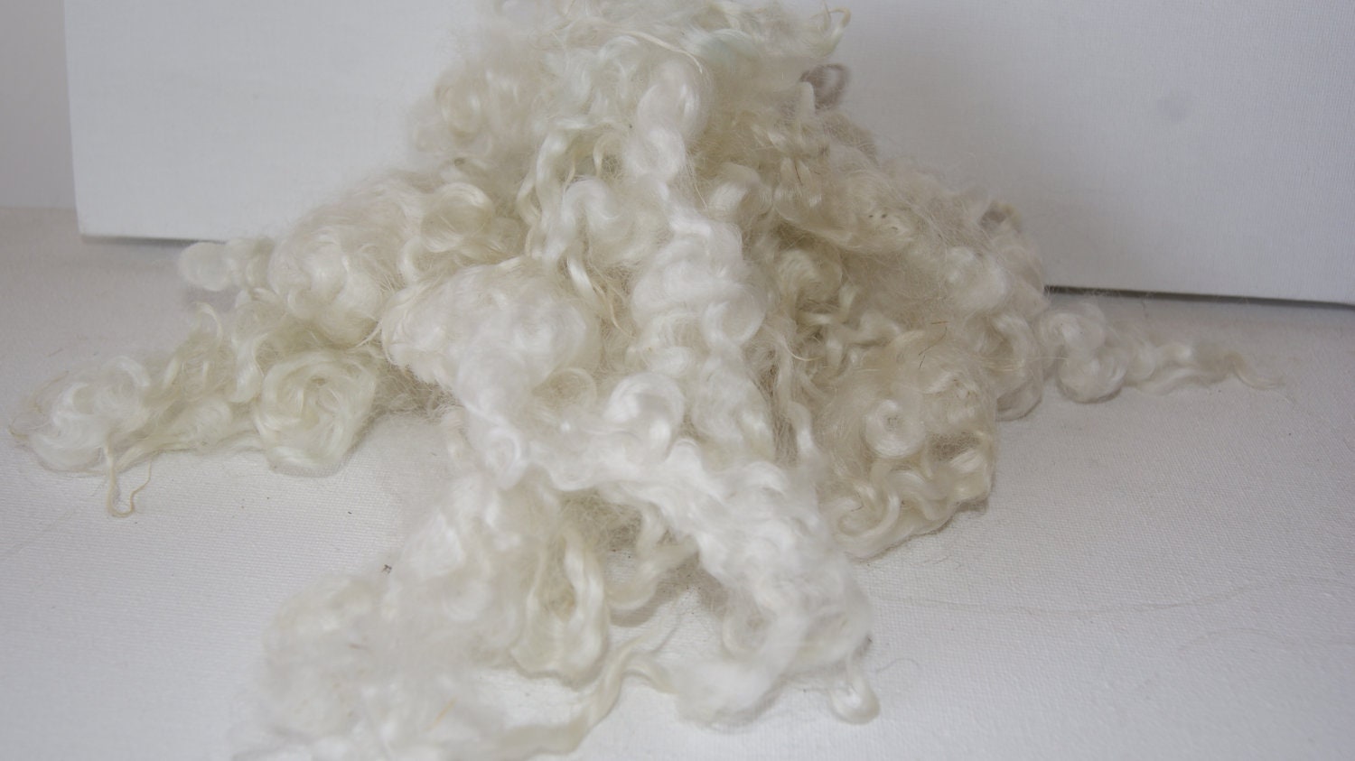 1 oz Hand washed Wensleydale fleece - Natural