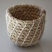 Upcycled 'Nude' Rope Basket: Natural / Coiled / Small