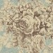 Painted Distressed Chic Dresser with Roses and French Blue Paper