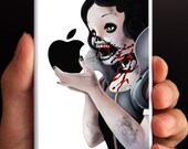 Zombie art painting iPhone 4 case, iPhone case for iPhone 4 or iPhone 4S. White Case