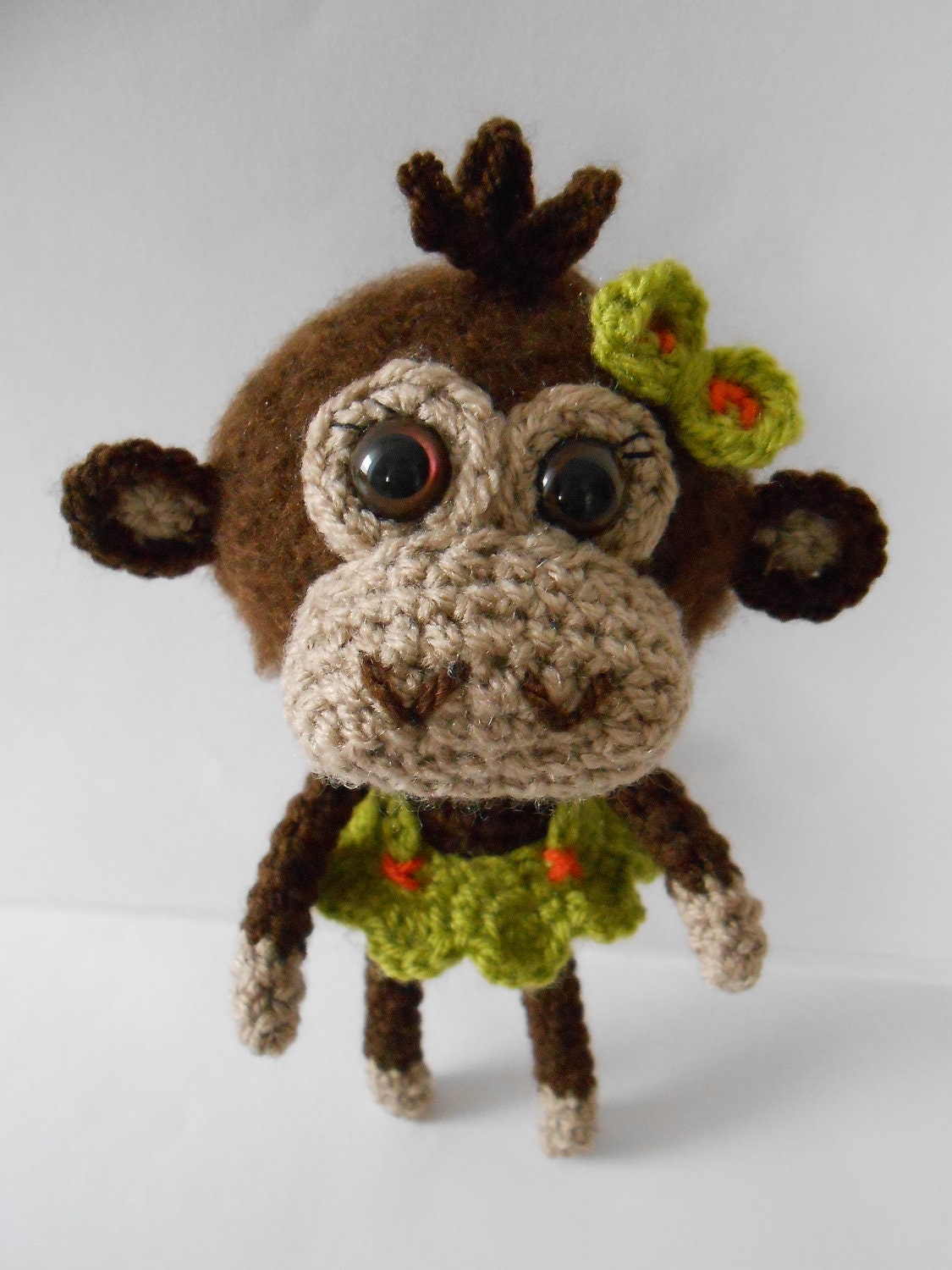 Mia - cute crocheted amigurumi monkey girl
