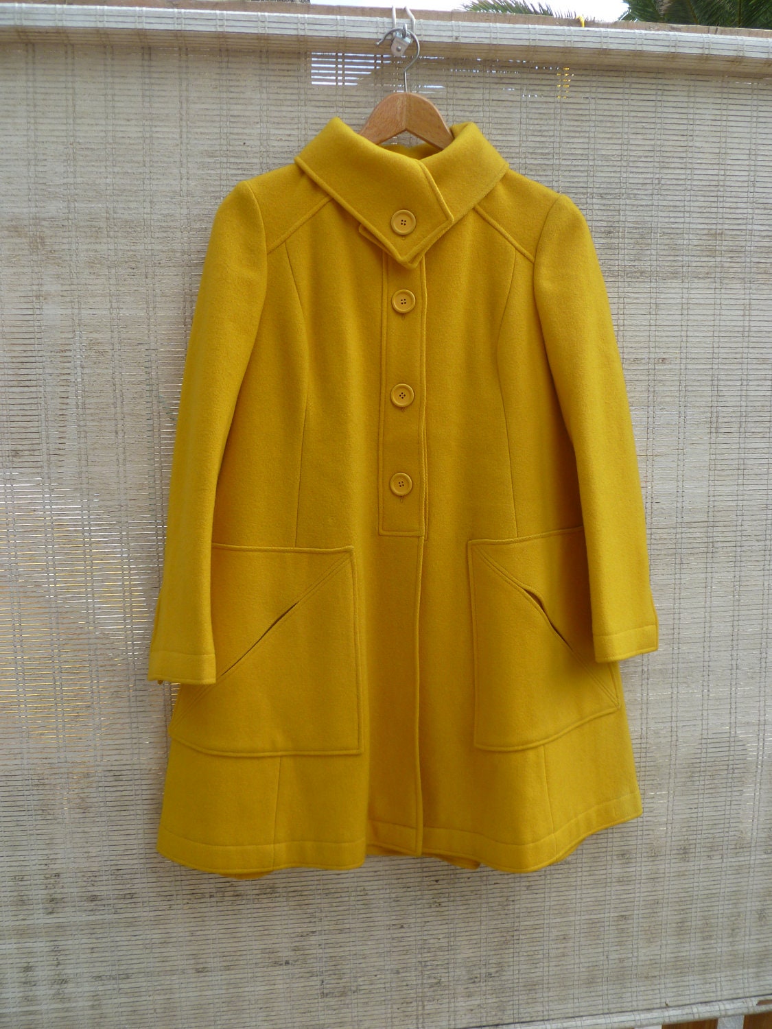 Yellow Wool Coat
