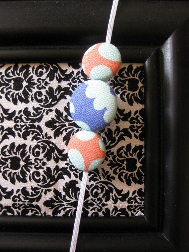 Fabric Covered Button Headband-Amy Butler Fabric-Made to Order