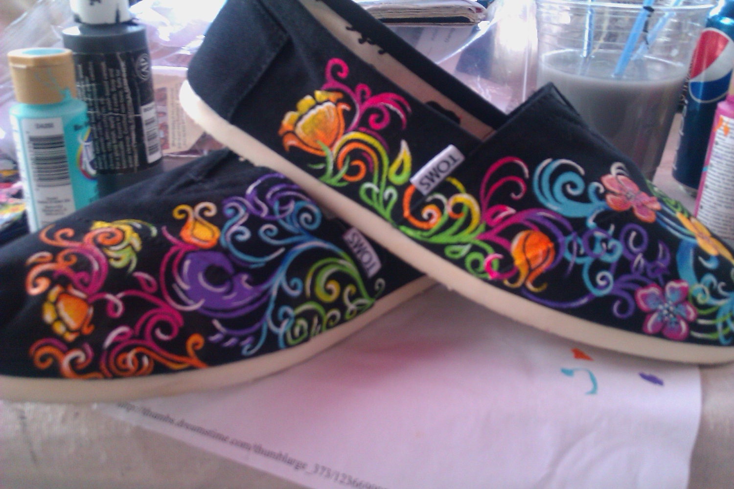 Swirlwind hand painted TOMS