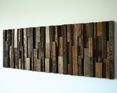 Reclaimed wood wall art 37"x13-1/4"x1-3/4"