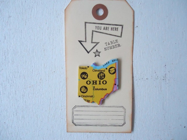 OOAK Wedding Favor, Vintage Map Puzzle, Travel Wedding