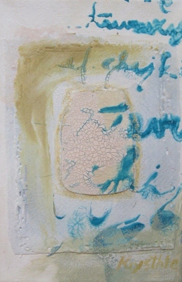 Le pot rose - Des mots dans mes pots Shabby Chic Mixed Media art