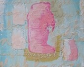 Le pot aux paroles douces - Des mots dans mes pots Shabby Chic Mixed Media art