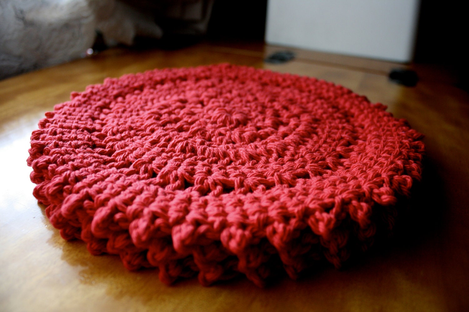 Crochet Dishcloths- Red