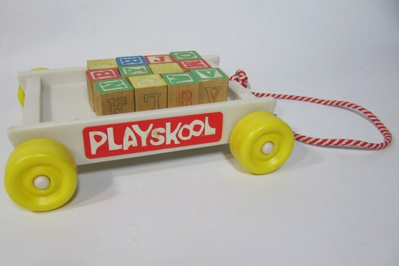 playskool wagon wooden blocks