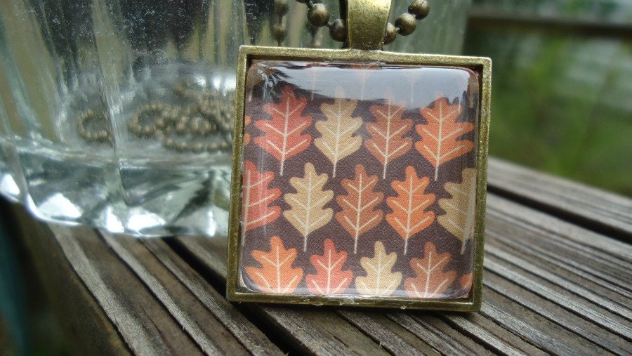 Autumn Leaves, Fall Leaves Pendant Necklace