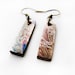 Earrings mokume gane steel copper