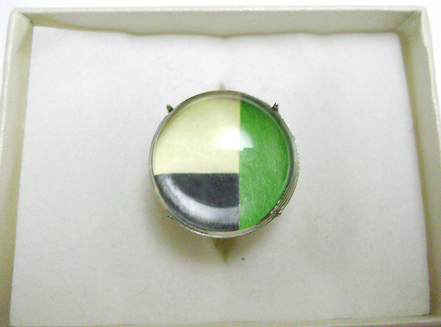 Ring in a minimalist style with geometric patterns