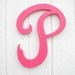 Kids Wall Decor Wooden Letter "P" Baby Girl Room Decor Nursery Wall Art Baby Shower Gift Shabby chic Decor