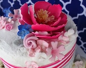 open sugar Peony, and 25 sugar hydrangeas great for weddings, birthday party, garden party, baby shower or wedding shower