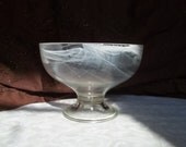 Handblown Glass Sherbert Dish Unknown Maker Smoky Glass Dish