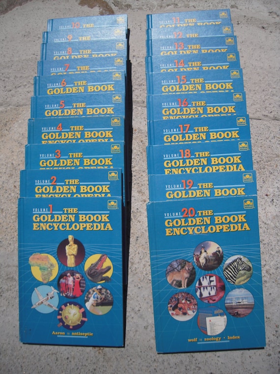 Golden Book Childrens Encyclopedia Books Set of 20 by BeckVintage